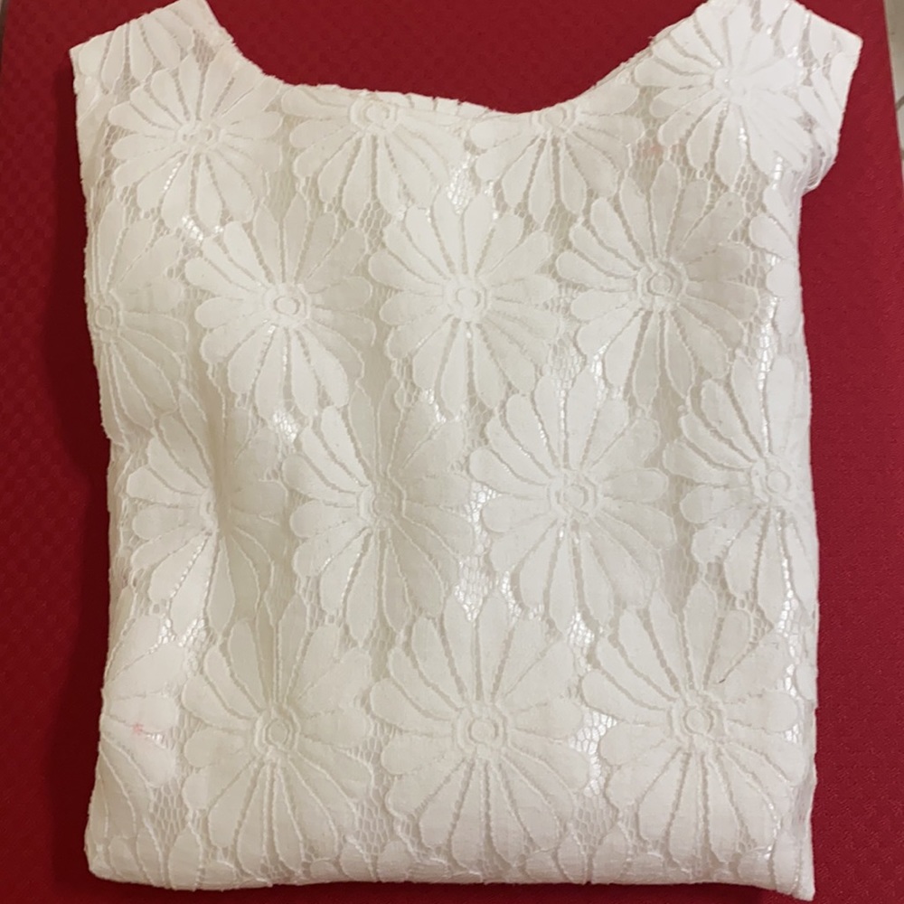 JCREW no label French brocket lace brand new